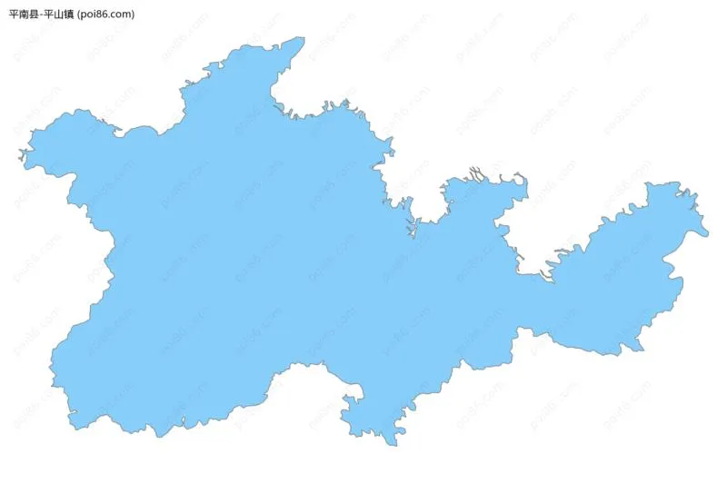 平山镇边界地图