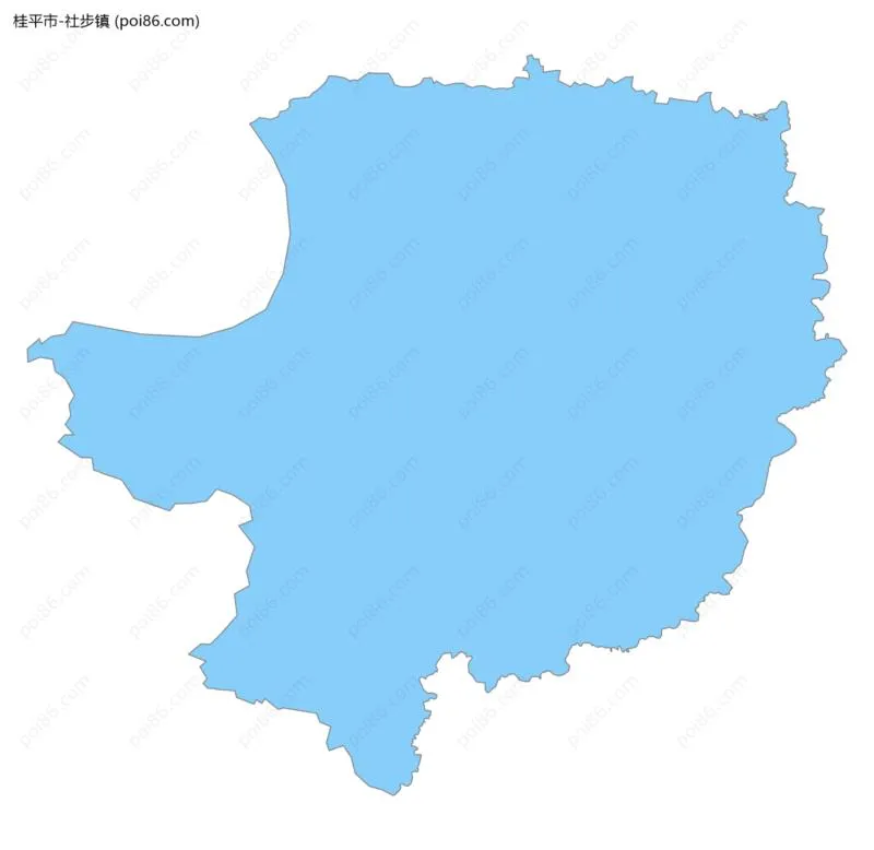 社步镇边界地图