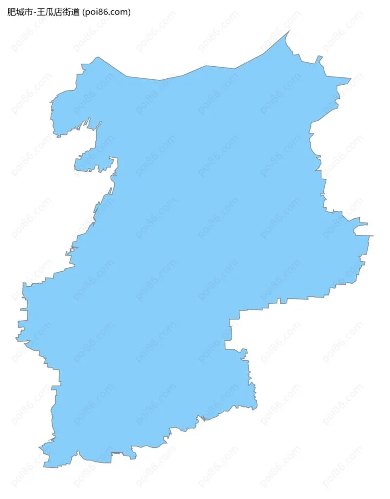 王瓜店街道边界地图