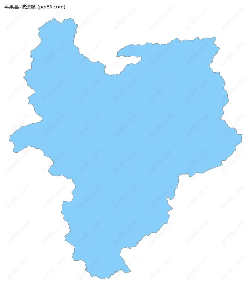 坡造镇边界地图