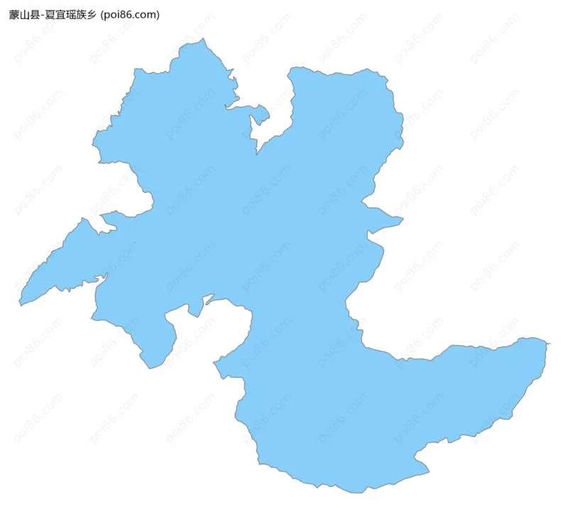 夏宜瑶族乡边界地图