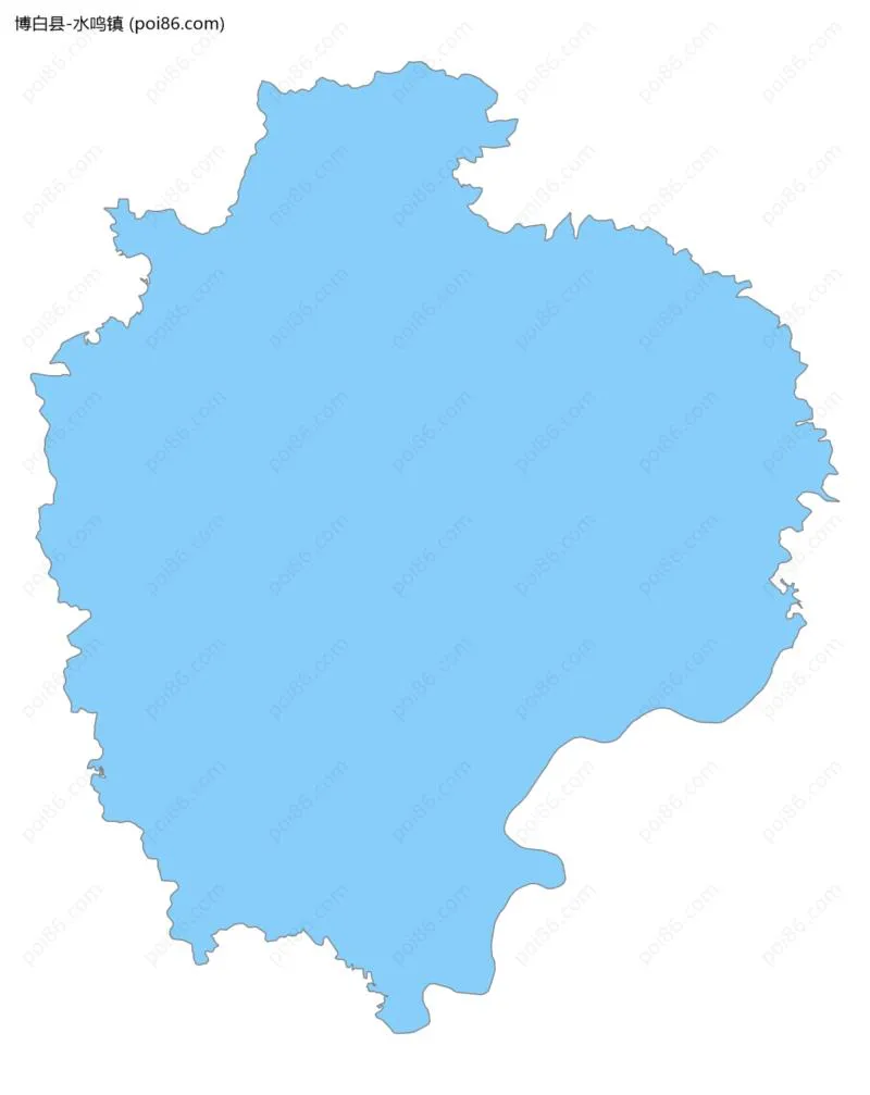 水鸣镇边界地图