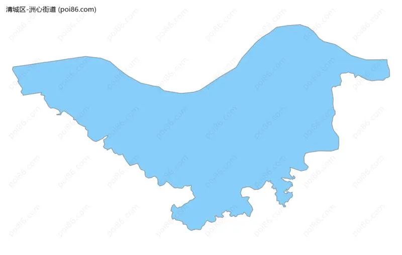 洲心街道边界地图