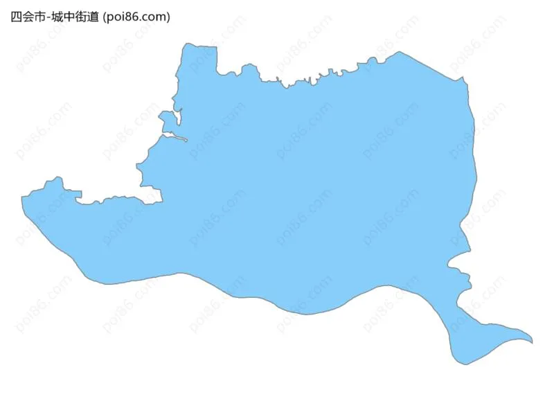 城中街道边界地图