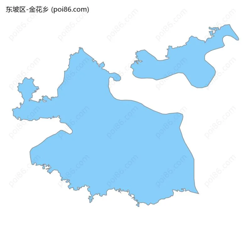 金花乡边界地图