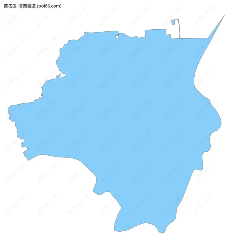 滨海街道边界地图