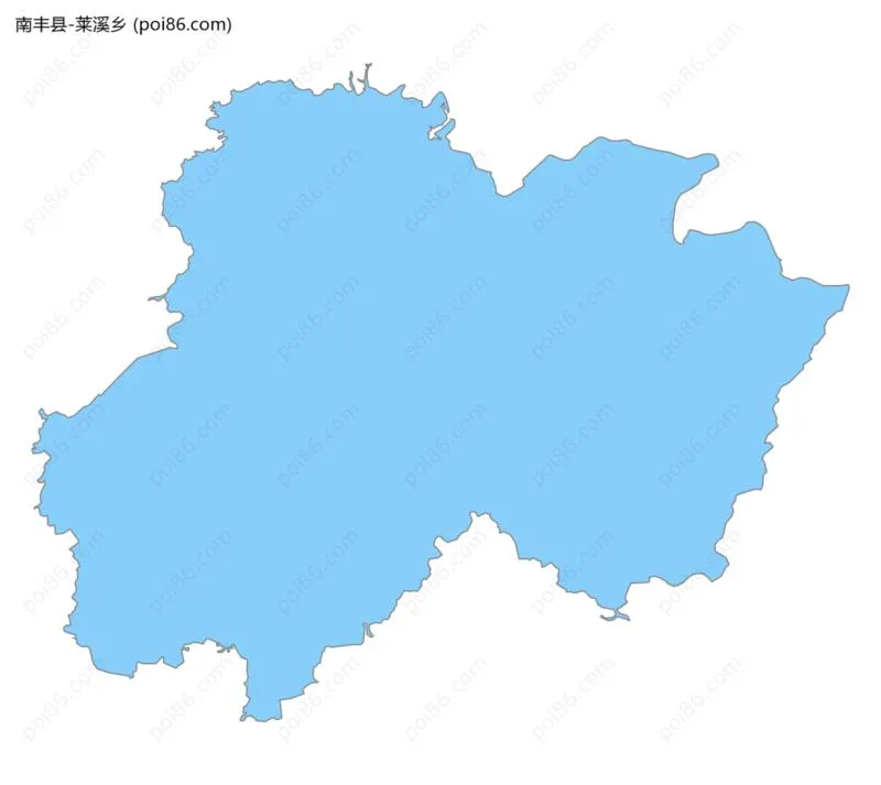 莱溪乡边界地图