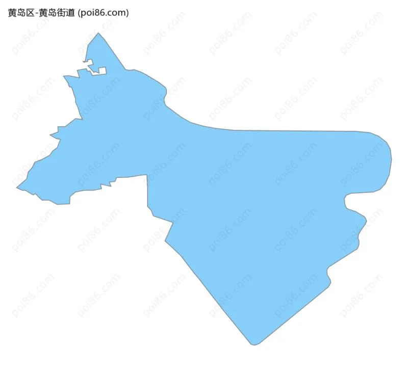 黄岛街道边界地图