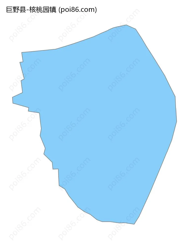 核桃园镇边界地图