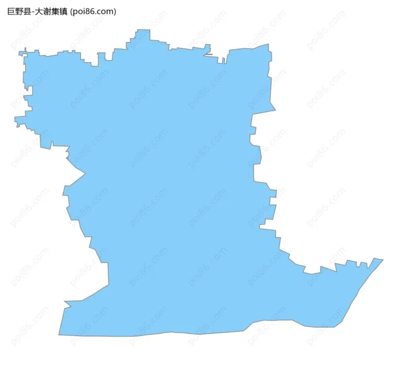 大谢集镇边界地图