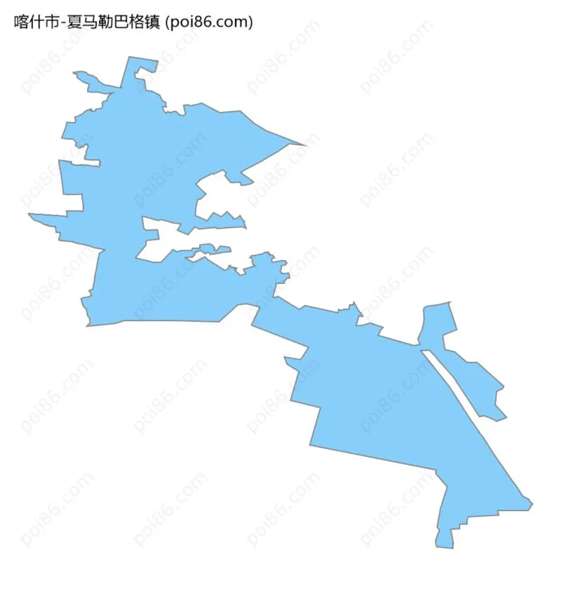 夏马勒巴格镇边界地图
