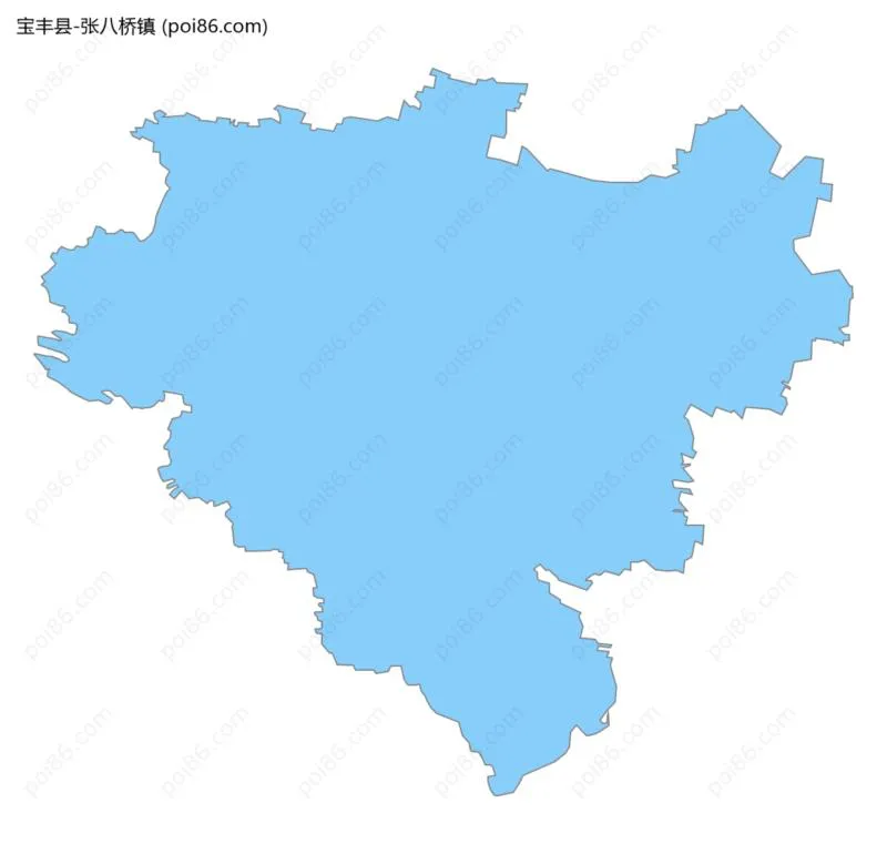 张八桥镇边界地图