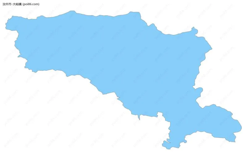 大峪镇边界地图