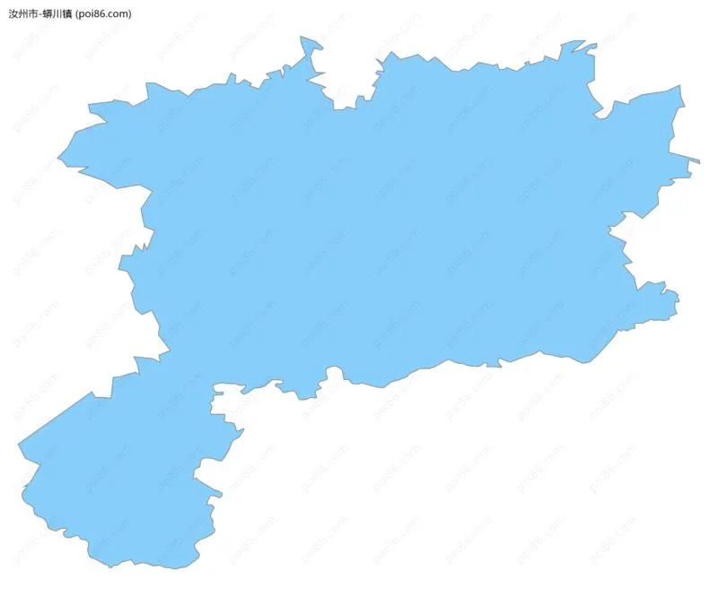 蟒川镇边界地图