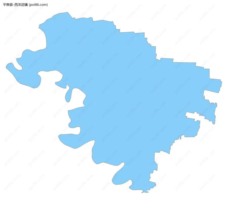 西洋店镇边界地图