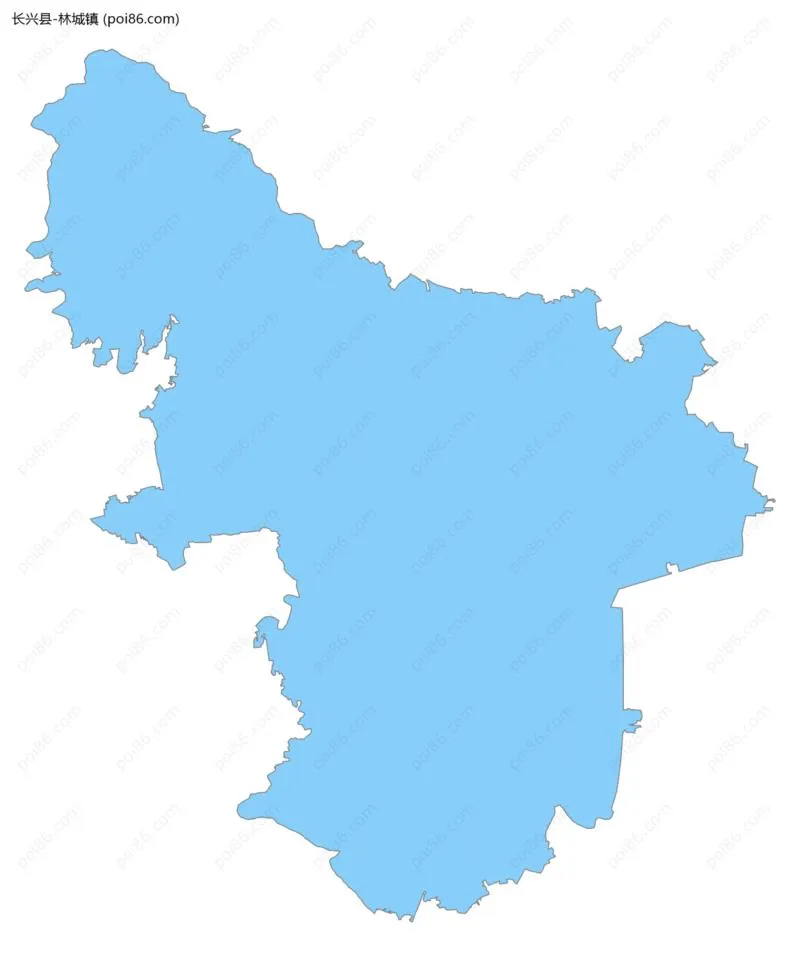 林城镇边界地图