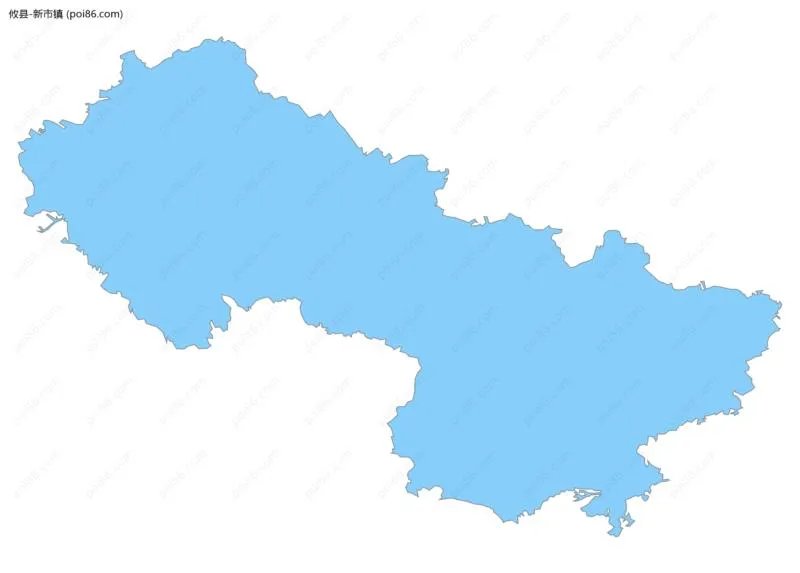 新市镇边界地图