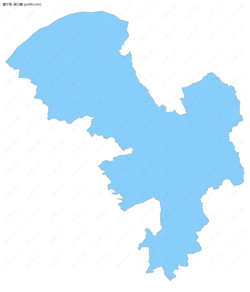 溪口镇边界地图