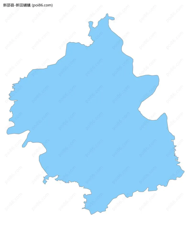 新田铺镇边界地图