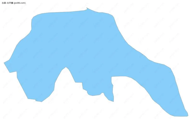 北平镇边界地图