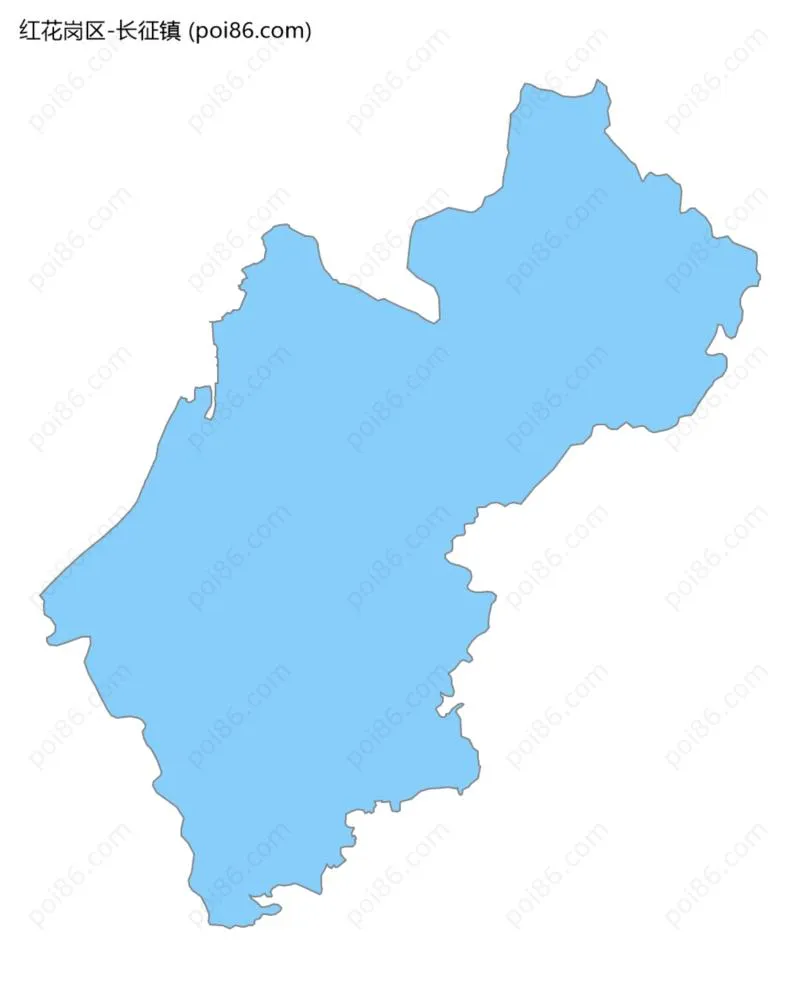 长征镇边界地图