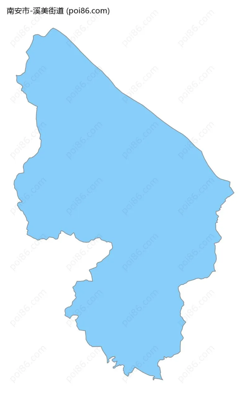 溪美街道边界地图