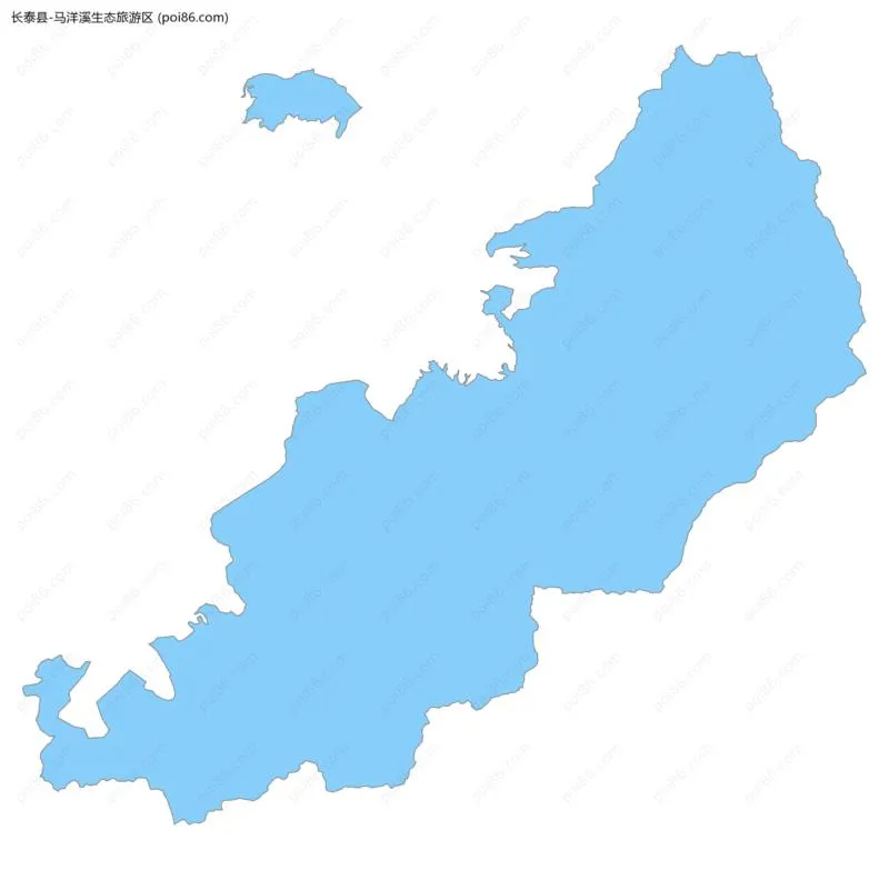 马洋溪生态旅游区边界地图