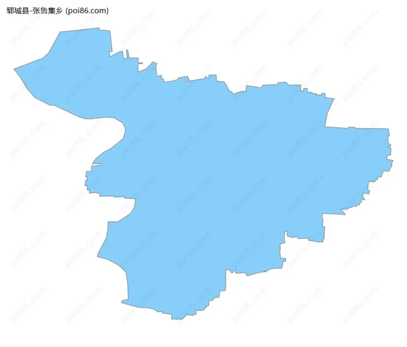 张鲁集乡边界地图