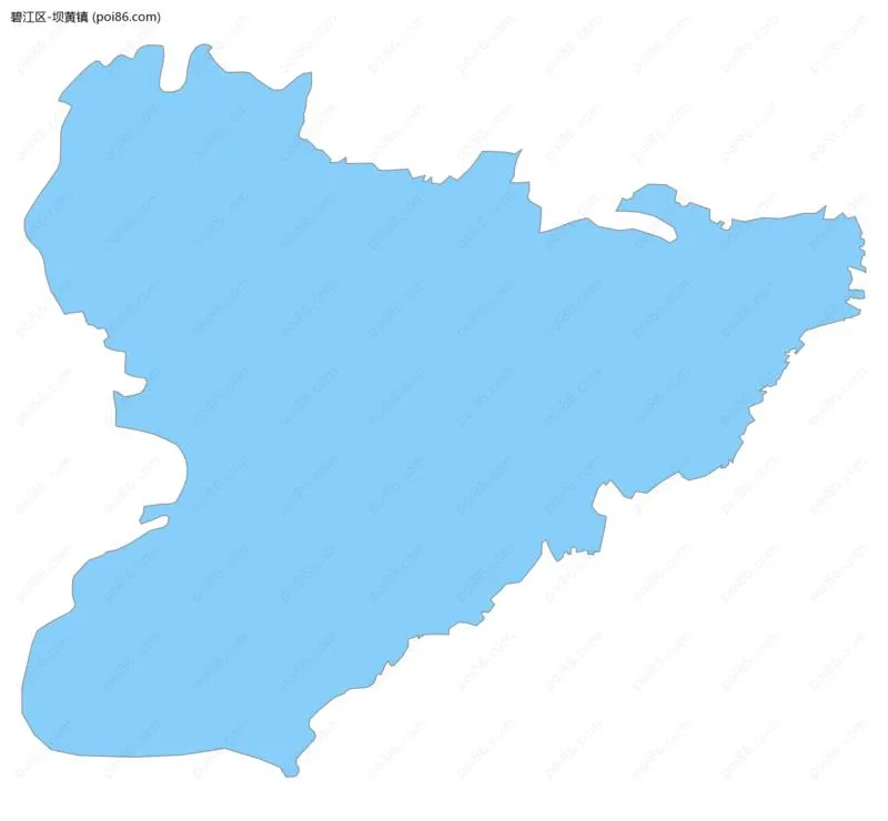 坝黄镇边界地图