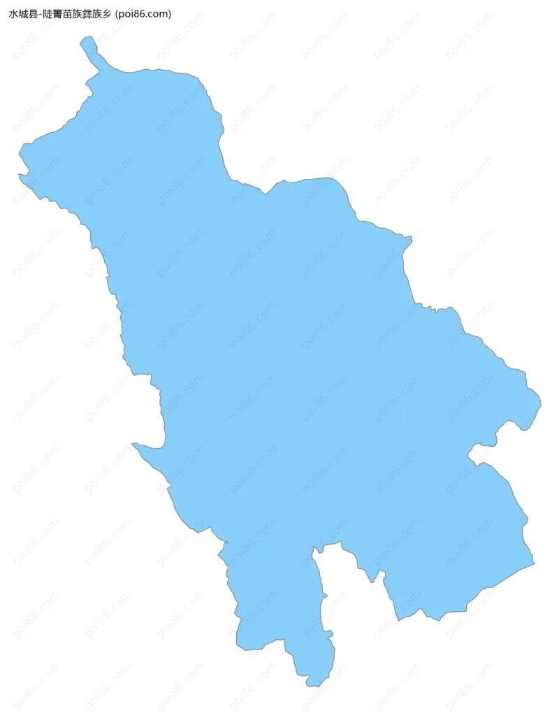 陡箐苗族彝族乡边界地图