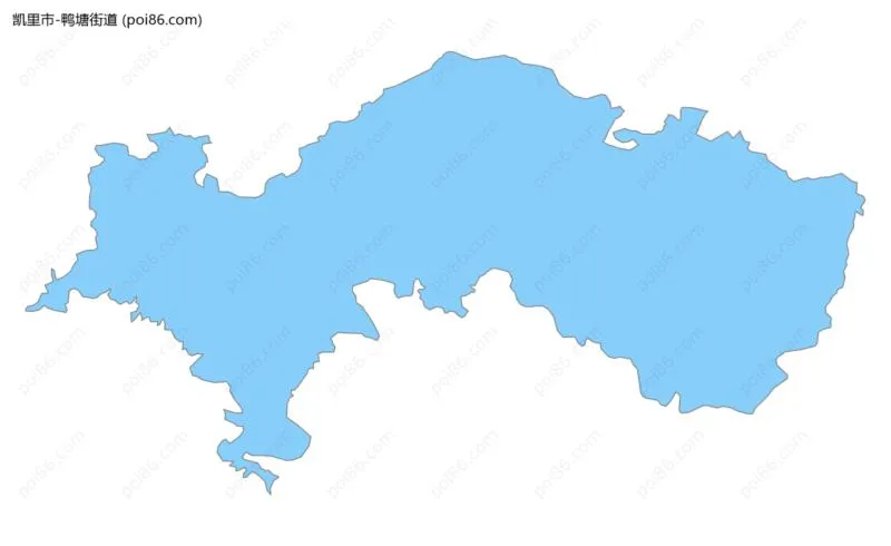 鸭塘街道边界地图