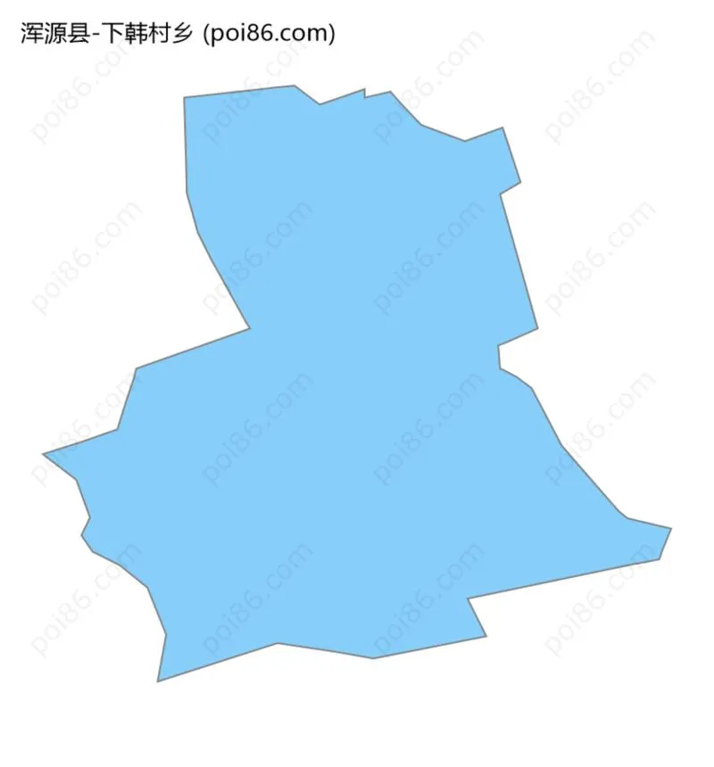 下韩村乡边界地图