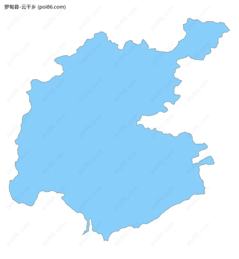 云干乡边界地图