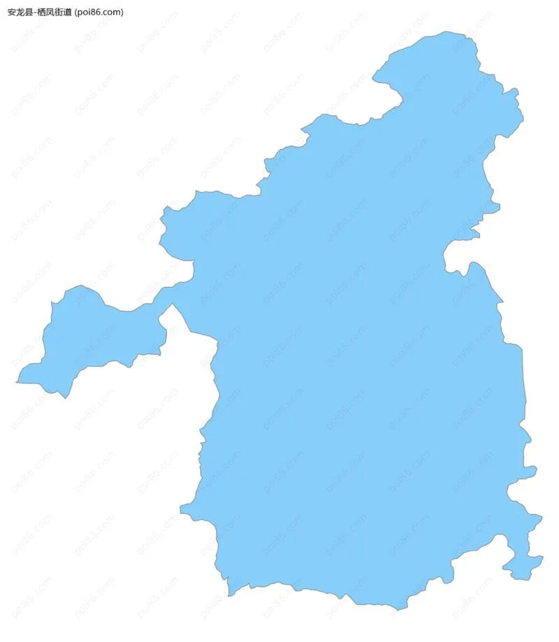 栖凤街道边界地图