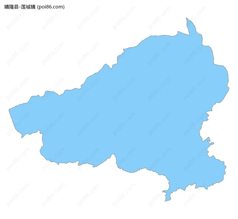 莲城镇边界地图