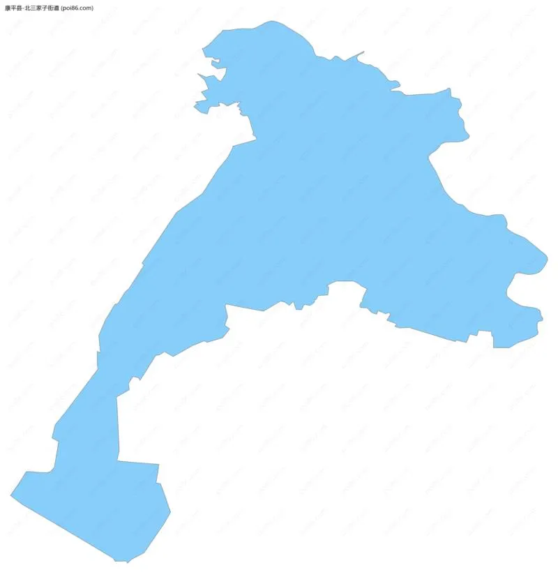 北三家子街道边界地图