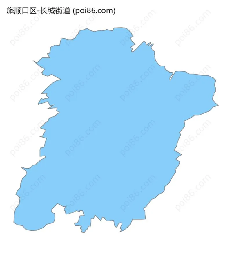 长城街道边界地图