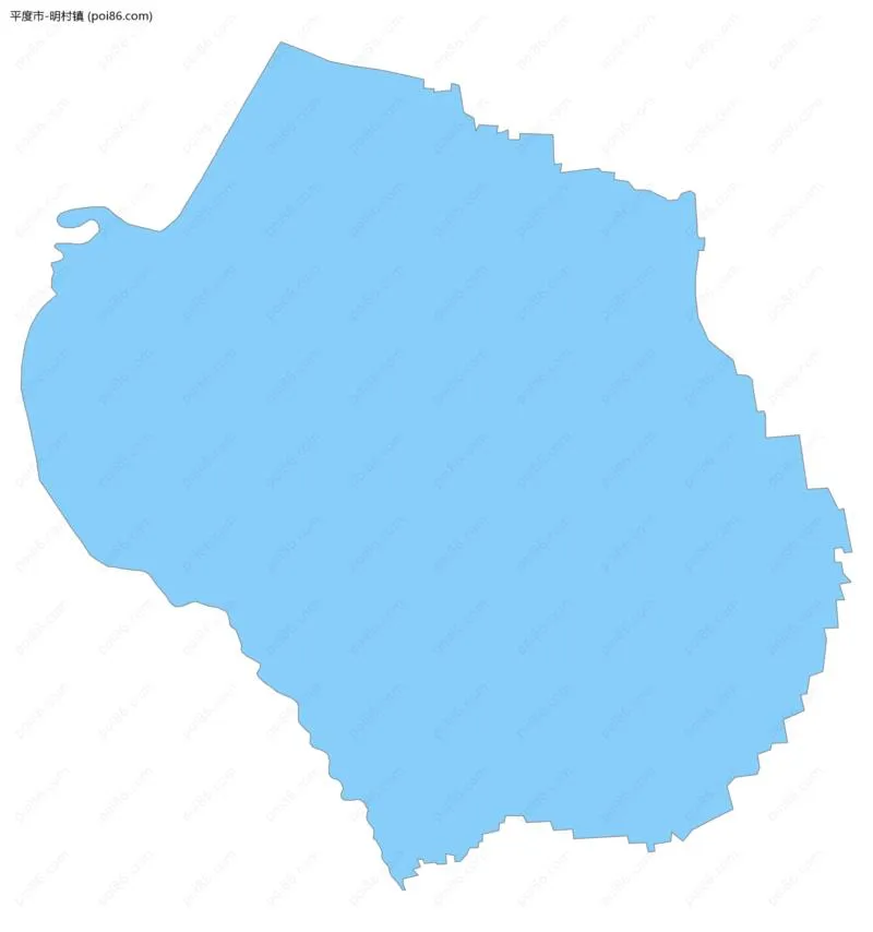 明村镇边界地图