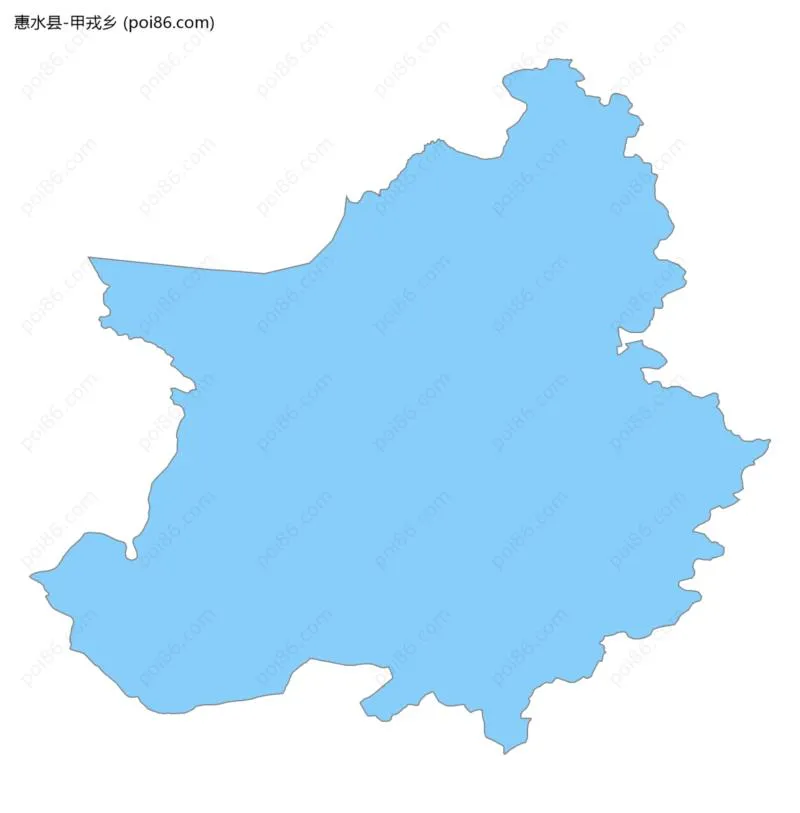 甲戎乡边界地图