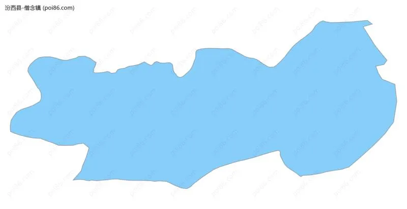 僧念镇边界地图