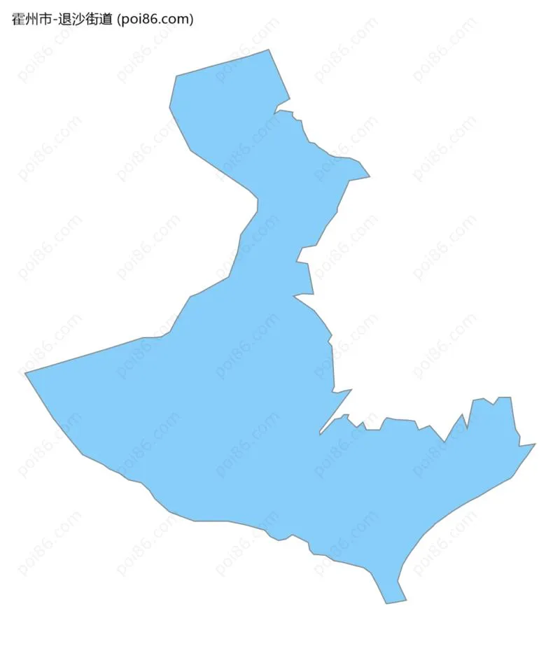 退沙街道边界地图