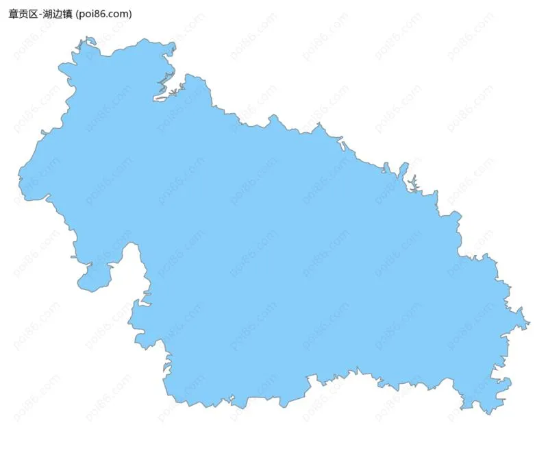 湖边镇边界地图