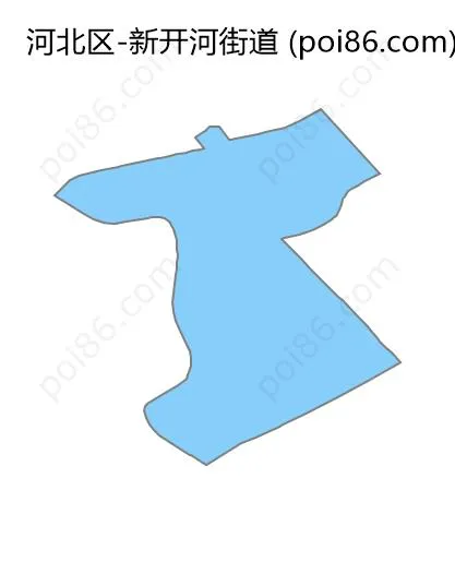 新开河街道边界地图