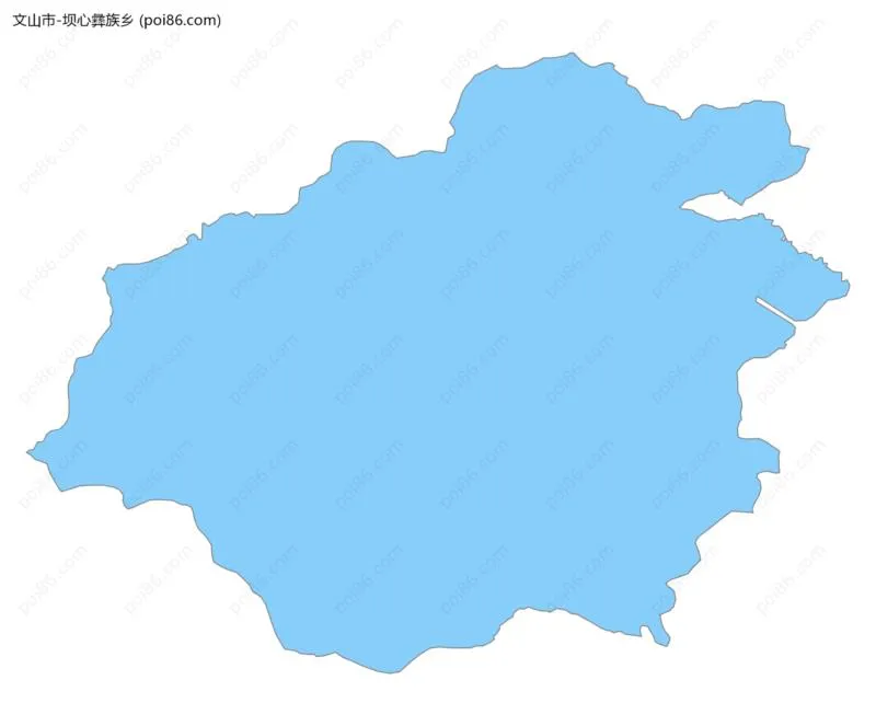 坝心彝族乡边界地图