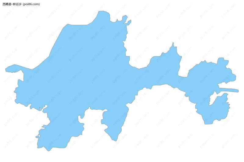 蚌谷乡边界地图