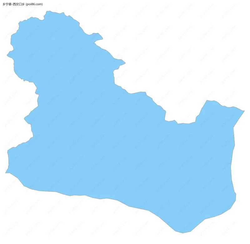 西交口乡边界地图