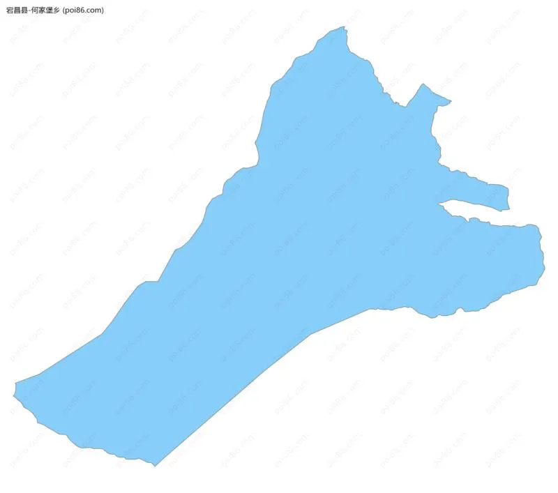 何家堡乡边界地图