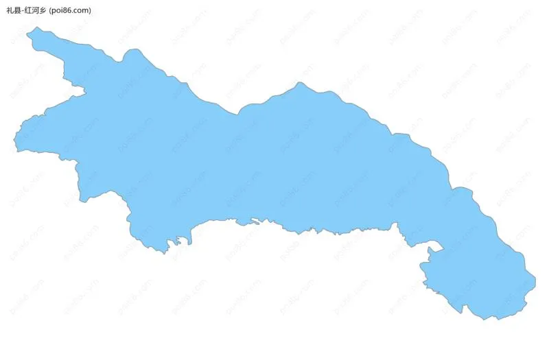 红河乡边界地图