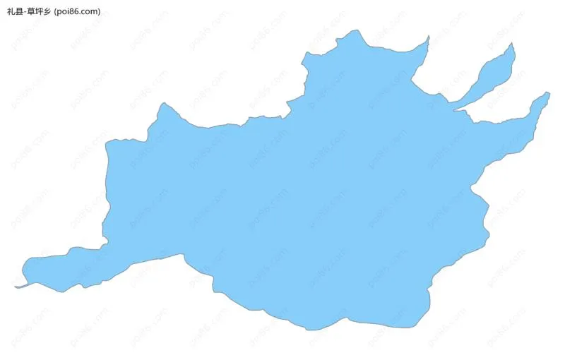 草坪乡边界地图