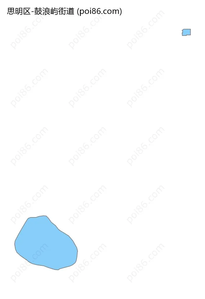 鼓浪屿街道边界地图